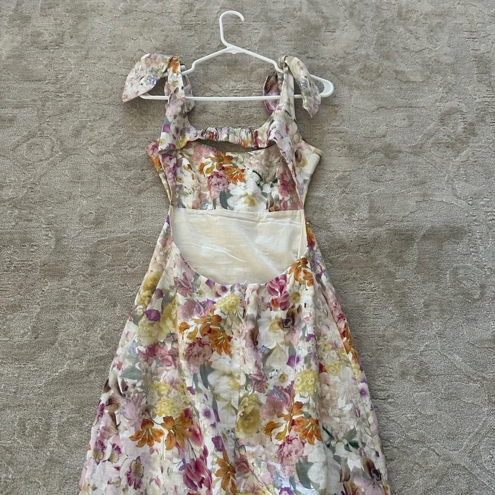 Beautiful Zimmerman floral linen maxi dress - Picture 4 of 4
